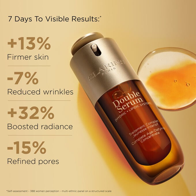 Clarins Double Serum bottle with dial dispenser
